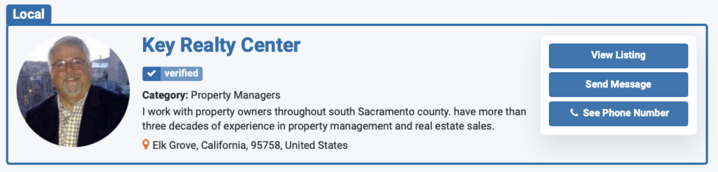 Results in our real estate directory for the property management company Key Realty Center